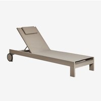 SKLUM Verstellbare Aluminium-Liege mit Kissen Akelia Moka Braun von SKLUM