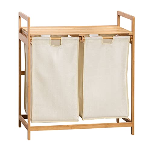 SKLUM Wäschekorb aus Bambus Joesh Weiss ↑85 cm von SKLUM