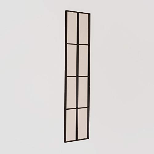 SKLUM Wandspiegel aus Metall in Fensteroptik (132x38 cm) Rania Schwarz von SKLUM