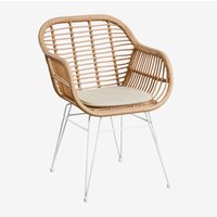 SKLUM Zole Esszimmerstuhl aus synthetischem Korbgeflecht Weiss SKLUM Zole Esszimmerstuhl aus synthetischem Korbgeflecht Weiss von SKLUM