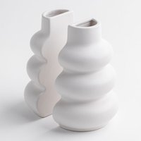 Sklum - Set mit 2 Crosby-Keramik-Buchstützen Weiss - Weiss von SKLUM