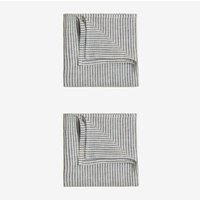 Set aus 2 Servietten aus Leinen und Baumwolle Karepa Blauer Dunst - Sklum von SKLUM