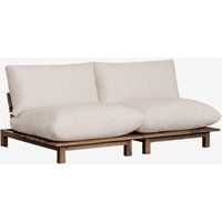 Sklum - 2-teiliges modulares Liegesofa Brina aus Akazienholz Creme-Beige Sklum - 2-teiliges modulares Liegesofa Brina aus Akazienholz Creme-Beige von SKLUM