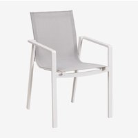 Sklum - 2er-Pack Eika-Gartenstühle aus Aluminium Gardenia Weiß von SKLUM