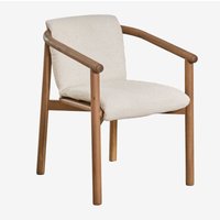 Sklum - 2er-Pack Esszimmerstühle Elmina aus Akazienholz mit Armlehnen Akazie Braun Sklum - 2er-Pack Esszimmerstühle Elmina aus Akazienholz mit Armlehnen Akazie Braun von SKLUM