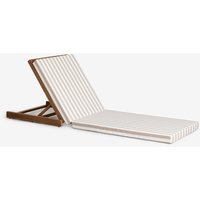 Sklum - 2er-Pack Liegestühle aus Akazienholz Idaira Gardenia Weiß - Beige Mandel Rose Akazienbraun dunkel Sklum - 2er-Pack Liegestühle aus Akazienholz Idaira Gardenia Weiß - Beige Mandel Rose Akazienbraun dunkel von SKLUM