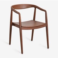 Sklum - 2er-Pack Rokan-Esszimmerstühle aus Teakholz mit Armlehnen Dunkles Teakholz Sklum - 2er-Pack Rokan-Esszimmerstühle aus Teakholz mit Armlehnen Dunkles Teakholz von SKLUM