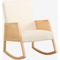 Sklum - 2er-Pack Schaukelstühle aus Rattan und Schaffell Tivisa von SKLUM