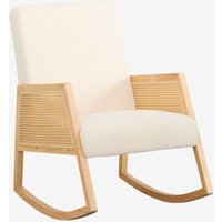 Sklum - 2er-Pack Schaukelstühle aus Rattan und Schaffell Tivisa Sklum - 2er-Pack Schaukelstühle aus Rattan und Schaffell Tivisa von SKLUM
