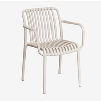 Sklum - 2er-Pack Wendell-Esszimmerstühle aus Polypropylen mit Armlehnen Beige Tapioca von SKLUM