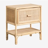 Sklum - 2er-Pack Yivisc Rattan-Nachttische Braun Natur von SKLUM