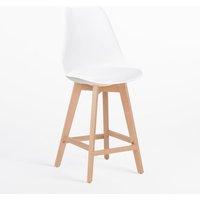 2er-Pack Barhocker 65 cm mit nordischem Kunstlederkissen Weiss - Sklum 2er-Pack Barhocker 65 cm mit nordischem Kunstlederkissen Weiss - Sklum von SKLUM
