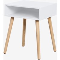 Sklum - 2er-Pack rechteckige Nachttische 40x35 cm aus Zente-Holz Weiss von SKLUM