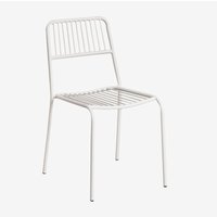 Sklum - 2er-Pack stapelbare Gartenstühle aus Stahl Elton Gardenia Weiß von SKLUM
