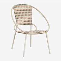 Sklum - 2er-Pack stapelbare Gartenstühle aus Stahl und Kunstgeflecht Maryland Creme-Beige Sklum - 2er-Pack stapelbare Gartenstühle aus Stahl und Kunstgeflecht Maryland Creme-Beige von SKLUM