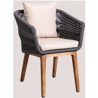 Sklum - 2er-Set Esszimmerstühle aus Akazienholz und geflochtener Kordel Barker Grau Anthrazit Sklum - 2er-Set Esszimmerstühle aus Akazienholz und geflochtener Kordel Barker Grau Anthrazit von SKLUM