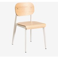 Sklum - 2er-Set Esszimmerstühle aus Eichenfurnier und Eisen And Weiss Sklum - 2er-Set Esszimmerstühle aus Eichenfurnier und Eisen And Weiss von SKLUM