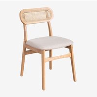 Sklum - 2er Set Esszimmerstühle aus Holz Leivel Braun Natur von SKLUM