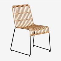 Sklum - 2er Set Esszimmerstühlen aus synthetischem Rattan Aroa Schwarz von SKLUM