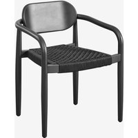 Sklum - 2er Set Gartenstühle mit Armlehnen aus Holz Naele Vintage Schwarz von SKLUM