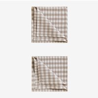 2er Set Servietten aus Baumwolle Hillary Braun Praline - Sklum von SKLUM