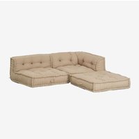 Sklum - 3-teiliges modulares Ecksofa aus Dhel-Baumwolle Beige Semoline - Beige Semoline von SKLUM