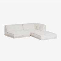Sklum - 3-teilige modulare Ecksofa aus Baumwolle Dhel Blanco Rizo von SKLUM
