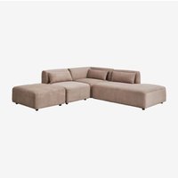 Sklum - 3-teiliges modulares Ecksofa mit Chaiselongue rechts und Fogler-Hocker Sklum - 3-teiliges modulares Ecksofa mit Chaiselongue rechts und Fogler-Hocker von SKLUM
