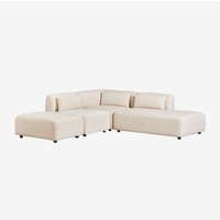 Sklum - 3-teiliges modulares Ecksofa mit Chaiselongue rechts und Fogler-Hocker Sklum - 3-teiliges modulares Ecksofa mit Chaiselongue rechts und Fogler-Hocker von SKLUM