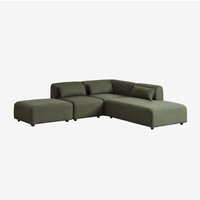Sklum - 3-teiliges modulares Ecksofa mit Chaiselongue rechts und Fogler-Hocker Sklum - 3-teiliges modulares Ecksofa mit Chaiselongue rechts und Fogler-Hocker von SKLUM