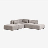 Sklum - 3-teiliges modulares Ecksofa mit Chaiselongue rechts und Fogler-Hocker Sklum - 3-teiliges modulares Ecksofa mit Chaiselongue rechts und Fogler-Hocker von SKLUM