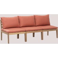 Sklum - 3-teiliges modulares Gartensofa Filips aus Akazienholz Terracotta Sklum - 3-teiliges modulares Gartensofa Filips aus Akazienholz Terracotta von SKLUM