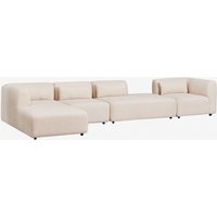 Sklum - 4-teiliges modulares Chaiselongue-Sofa links mit Fogler-Chaiselounge Sklum - 4-teiliges modulares Chaiselongue-Sofa links mit Fogler-Chaiselounge von SKLUM
