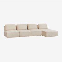 Sklum - 4-teiliges modulares Sofa mit Chaiselongue rechts aus vakuumverpacktem Cord Temple Sklum - 4-teiliges modulares Sofa mit Chaiselongue rechts aus vakuumverpacktem Cord Temple von SKLUM