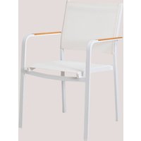 Sklum - 4er-Pack stapelbare Gartenstühle aus Aluminium von Archer Gardenia Weiß von SKLUM