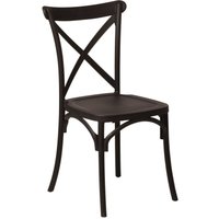 Sklum - 4er-Set stapelbare Gartenstühle aus Polypropylen Otax Schwarz von SKLUM