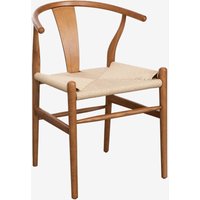 Sklum - 4er-Set Esszimmerstühle aus Ulmenholz Uish Edition Esche braun von SKLUM
