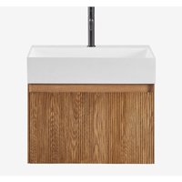 Sklum - Aldeia-Badezimmermöbelset aus Holz mit integriertem Waschbecken Sklum - Aldeia-Badezimmermöbelset aus Holz mit integriertem Waschbecken von SKLUM