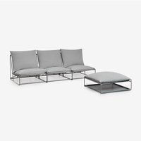 Sklum - Amaro 3-teiliges modulares Gartensofa und umwandelbarer Ottoman Grau von SKLUM