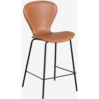 Barhocker aus Kunstleder Uit ↑65 cm Kamel Schwarz - Sklum von SKLUM