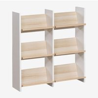 Sklum - Broby Doppel-Bücherregal Weiss von SKLUM