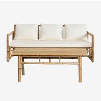 Gartenset mit 3-Sitzer-Sofa und 120 x 60 cm großem Couchtisch aus Livayna-Bambus Bambus - Sklum von SKLUM