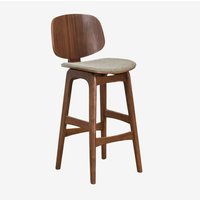 Sklum - Hoher Hocker aus Holz und gepolstert Canada ↑65 cm Braun Dark Sklum - Hoher Hocker aus Holz und gepolstert Canada ↑65 cm Braun Dark von SKLUM