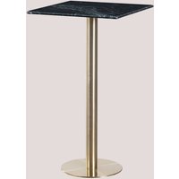 Sklum - Hoher quadratischer Bartisch aus Marmor (60x60 cm) Cosmopolitan Champagner-Gold Grüner Marmor von SKLUM