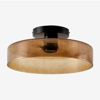 Sklum - Jaxal Glas-Deckenleuchte Geräuchertes Braun Ø35 cm von SKLUM