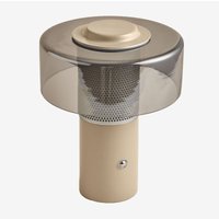 Sklum - Kabellose LED-Tischleuchte Elfriede aus Glas und Stahl Beige Tapioca Sklum - Kabellose LED-Tischleuchte Elfriede aus Glas und Stahl Beige Tapioca von SKLUM