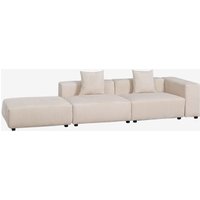 Sklum - Modulares Ecksofa rechts, 2-teilig mit hoher Armlehne und Hocker (↔︎345 cm) Bruna von SKLUM