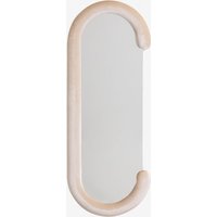 Sklum - Ovaler Wandspiegel Jasnon aus Samt (60x160 cm) Braun Weizen von SKLUM