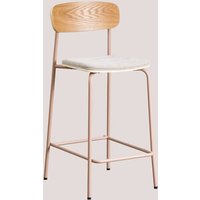 Sklum - Packung mit 4 stapelbaren Barhockern 65 cm aus Eisen und Holz Wilpier Rosa Haselnuss Sklum - Packung mit 4 stapelbaren Barhockern 65 cm aus Eisen und Holz Wilpier Rosa Haselnuss von SKLUM