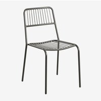 Sklum - 4er-Pack stapelbare Esszimmerstühle aus Stahl Elton Schwarz Carbon von SKLUM